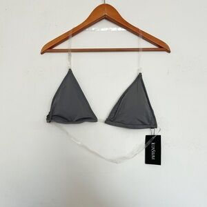 Icon swim clear strap Bikini Top